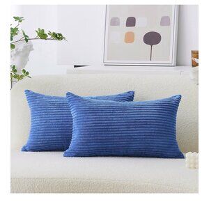 Pillow covers. New in open box. The color is more dusty blue than the picture.